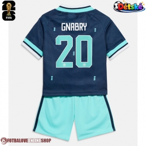 Německo Serge Gnabry #20 Venkovní dres komplet pro Děti MS 2026 Krátkým Rukávem (+ Krátké kalhoty)