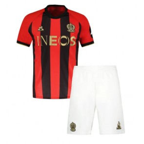 OGC Nice Domácí dres komplet pro Děti 2024-25 Krátkým Rukávem (+ Krátké kalhoty)