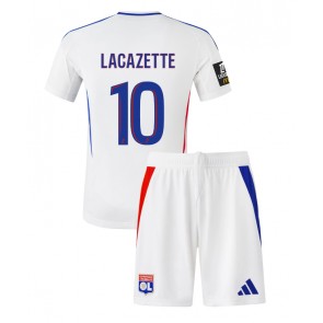 Olympique Lyonnais Alexandre Lacazette #10 Domácí dres komplet pro Děti 2024-25 Krátkým Rukávem (+ Krátké kalhoty)