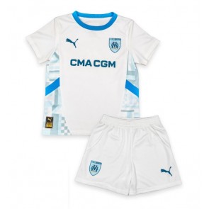 Olympique de Marseille Domácí dres komplet pro Děti 2024-25 Krátkým Rukávem (+ Krátké kalhoty)