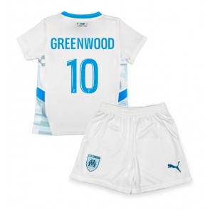 Olympique de Marseille Mason Greenwood #10 Domácí dres komplet pro Děti 2024-25 Krátkým Rukávem (+ Krátké kalhoty)