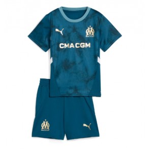 Olympique de Marseille Venkovní dres komplet pro Děti 2024-25 Krátkým Rukávem (+ Krátké kalhoty)