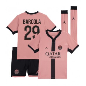 Paris Saint-Germain Bradley Barcola #29 Alternativní dres komplet pro Děti 2024-25 Krátkým Rukávem (+ Krátké kalhoty)