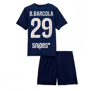 Paris Saint-Germain Bradley Barcola #29 Domácí dres komplet pro Děti 2025-26 Krátkým Rukávem (+ Krátké kalhoty)