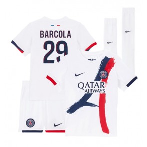 Paris Saint-Germain Bradley Barcola #29 Venkovní dres komplet pro Děti 2024-25 Krátkým Rukávem (+ Krátké kalhoty)