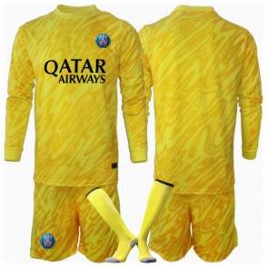 Paris Saint-Germain Brankář Alternativní dres komplet pro Děti 2024-25 Dlouhým Rukávem (+ Krátké kalhoty)