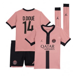 Paris Saint-Germain Desire Doue #14 Alternativní dres komplet pro Děti 2024-25 Krátkým Rukávem (+ Krátké kalhoty)