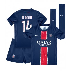 Paris Saint-Germain Desire Doue #14 Domácí dres komplet pro Děti 2024-25 Krátkým Rukávem (+ Krátké kalhoty)