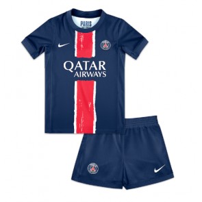Paris Saint-Germain Domácí dres komplet pro Děti 2024-25 Krátkým Rukávem (+ Krátké kalhoty)