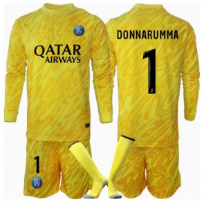 Paris Saint-Germain Gianluigi Donnarumma #1 Brankář Alternativní dres komplet pro Děti 2024-25 Dlouhým Rukávem (+ Krátké kalhoty)