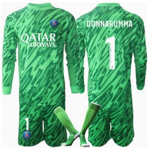 Paris Saint-Germain Gianluigi Donnarumma #1 Brankář Domácí dres komplet pro Děti 2024-25 Dlouhým Rukávem (+ Krátké kalhoty)