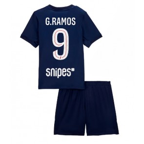Paris Saint-Germain Goncalo Ramos #9 Domácí dres komplet pro Děti 2025-26 Krátkým Rukávem (+ Krátké kalhoty)