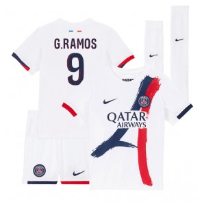 Paris Saint-Germain Goncalo Ramos #9 Venkovní dres komplet pro Děti 2024-25 Krátkým Rukávem (+ Krátké kalhoty)