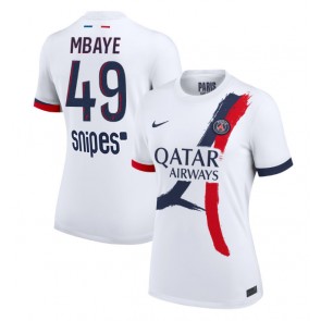 Paris Saint-Germain Ibrahim Mbaye #49 Venkovní Dres pro Dámy 2025-26 Krátkým Rukávem