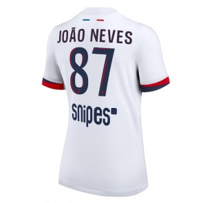 Paris Saint-Germain Joao Neves #87 Venkovní Dres pro Dámy 2025-26 Krátkým Rukávem