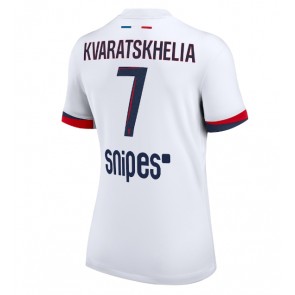 Paris Saint-Germain Khvicha Kvaratskhelia #7 Venkovní Dres pro Dámy 2025-26 Krátkým Rukávem