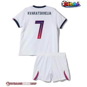 Paris Saint-Germain Khvicha Kvaratskhelia #7 Venkovní dres komplet pro Děti 2026-27 Krátkým Rukávem (+ Krátké kalhoty)