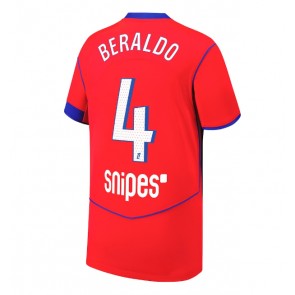 Paris Saint-Germain Lucas Beraldo #4 Alternativní Dres 2025-26 Krátkým Rukávem