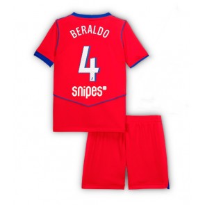 Paris Saint-Germain Lucas Beraldo #4 Alternativní dres komplet pro Děti 2025-26 Krátkým Rukávem (+ Krátké kalhoty)