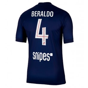 Paris Saint-Germain Lucas Beraldo #4 Domácí Dres 2025-26 Krátkým Rukávem Paris Saint-Germain Lucas Beraldo #4 Domácí Dres 2025-26 Krátkým Rukávem