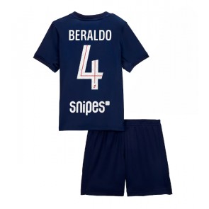 Paris Saint-Germain Lucas Beraldo #4 Domácí dres komplet pro Děti 2025-26 Krátkým Rukávem (+ Krátké kalhoty) Paris Saint-Germain Lucas Beraldo #4 Domácí dres komplet pro Děti 2025-26 Krátkým Rukávem (+ Krátké kalhoty)