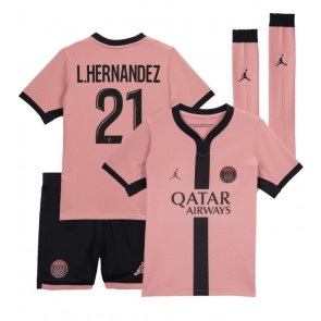 Paris Saint-Germain Lucas Hernandez #21 Alternativní dres komplet pro Děti 2024-25 Krátkým Rukávem (+ Krátké kalhoty)