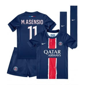 Paris Saint-Germain Marco Asensio #11 Domácí dres komplet pro Děti 2024-25 Krátkým Rukávem (+ Krátké kalhoty)