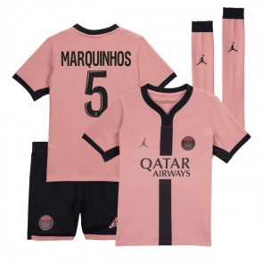 Paris Saint-Germain Marquinhos #5 Alternativní dres komplet pro Děti 2024-25 Krátkým Rukávem (+ Krátké kalhoty)