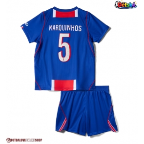 Paris Saint-Germain Marquinhos #5 Domácí dres komplet pro Děti 2026-27 Krátkým Rukávem (+ Krátké kalhoty)