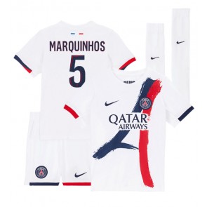 Paris Saint-Germain Marquinhos #5 Venkovní dres komplet pro Děti 2024-25 Krátkým Rukávem (+ Krátké kalhoty)