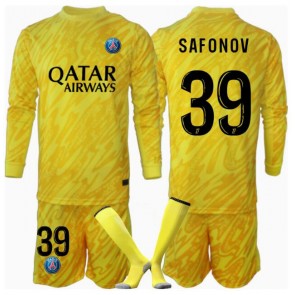 Paris Saint-Germain Matvei Safonov #39 Brankář Alternativní dres komplet pro Děti 2024-25 Dlouhým Rukávem (+ Krátké kalhoty)