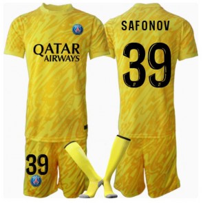 Paris Saint-Germain Matvei Safonov #39 Brankář Alternativní dres komplet pro Děti 2024-25 Krátkým Rukávem (+ Krátké kalhoty)