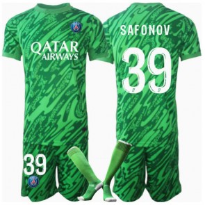 Paris Saint-Germain Matvei Safonov #39 Brankář Domácí dres komplet pro Děti 2024-25 Krátkým Rukávem (+ Krátké kalhoty)