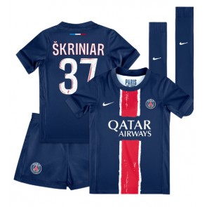 Paris Saint-Germain Milan Skriniar #37 Domácí dres komplet pro Děti 2024-25 Krátkým Rukávem (+ Krátké kalhoty)