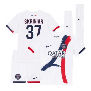 Paris Saint-Germain Milan Skriniar #37 Venkovní dres komplet pro Děti 2024-25 Krátkým Rukávem (+ Krátké kalhoty)