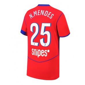 Paris Saint-Germain Nuno Mendes #25 Alternativní Dres 2025-26 Krátkým Rukávem