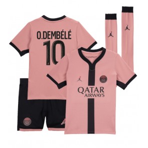 Paris Saint-Germain Ousmane Dembele #10 Alternativní dres komplet pro Děti 2024-25 Krátkým Rukávem (+ Krátké kalhoty)