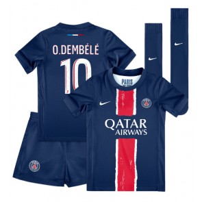 Paris Saint-Germain Ousmane Dembele #10 Domácí dres komplet pro Děti 2024-25 Krátkým Rukávem (+ Krátké kalhoty)