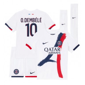 Paris Saint-Germain Ousmane Dembele #10 Venkovní dres komplet pro Děti 2024-25 Krátkým Rukávem (+ Krátké kalhoty)