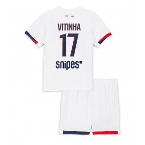 Paris Saint-Germain Vitinha #17 Venkovní dres komplet pro Děti 2025-26 Krátkým Rukávem (+ Krátké kalhoty)