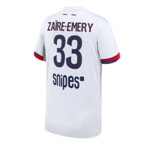Paris Saint-Germain Warren Zaire-Emery #33 Venkovní Dres 2025-26 Krátkým Rukávem