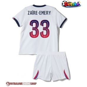 Paris Saint-Germain Warren Zaire-Emery #33 Venkovní dres komplet pro Děti 2026-27 Krátkým Rukávem (+ Krátké kalhoty)
