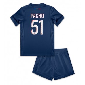 Paris Saint-Germain Willian Pacho #51 Domácí dres komplet pro Děti 2024-25 Krátkým Rukávem (+ Krátké kalhoty)