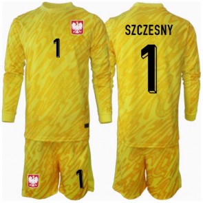 Polsko Wojciech Szczesny #1 Brankář Domácí dres komplet pro Děti ME 2024 Dlouhým Rukávem (+ Krátké kalhoty)