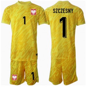 Polsko Wojciech Szczesny #1 Brankář Domácí dres komplet pro Děti ME 2024 Krátkým Rukávem (+ Krátké kalhoty)