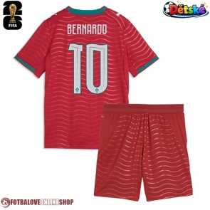 Portugalsko Bernardo Silva #10 Domácí dres komplet pro Děti MS 2026 Krátkým Rukávem (+ Krátké kalhoty)