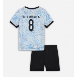 Portugalsko Bruno Fernandes #8 Venkovní dres komplet pro Děti ME 2024 Krátkým Rukávem (+ Krátké kalhoty)