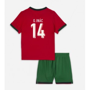 Portugalsko Goncalo Inacio #14 Domácí dres komplet pro Děti ME 2024 Krátkým Rukávem (+ Krátké kalhoty)