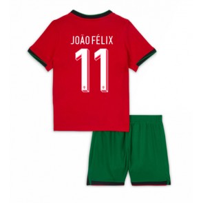 Portugalsko Joao Felix #11 Domácí dres komplet pro Děti ME 2024 Krátkým Rukávem (+ Krátké kalhoty)
