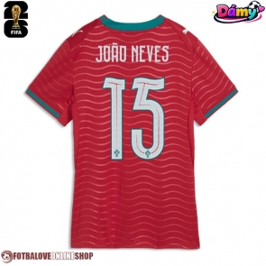 Portugalsko Joao Neves #15 Domácí Dres pro Dámy MS 2026 Krátkým Rukávem